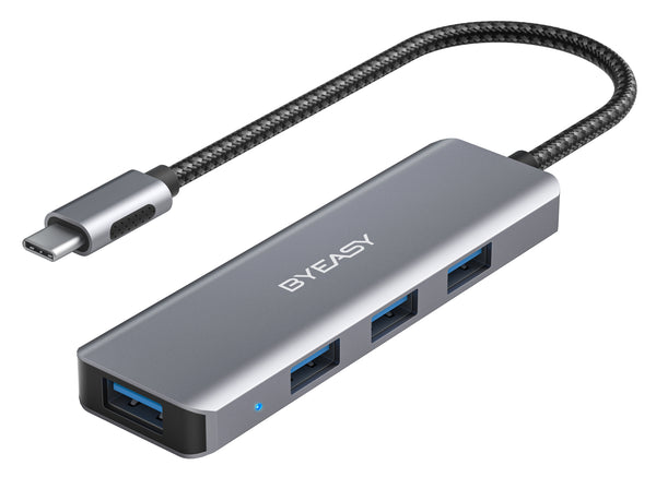 BYEASY USB-C-auf-USB-Hub aus Aluminium 