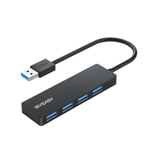 BYEASY Ultraschlanker 4-Port USB 3.0 Hochgeschwindigkeits-Datenhub