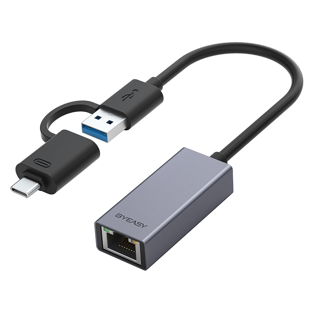 BYEASY USB C to Ethernet Adapter - High-Speed Gigabit Connectivity